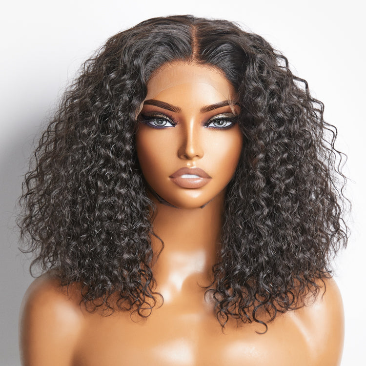 ZayZay Collections Water Wave 5x5 Frontal Lace HD Wig- Short Length
