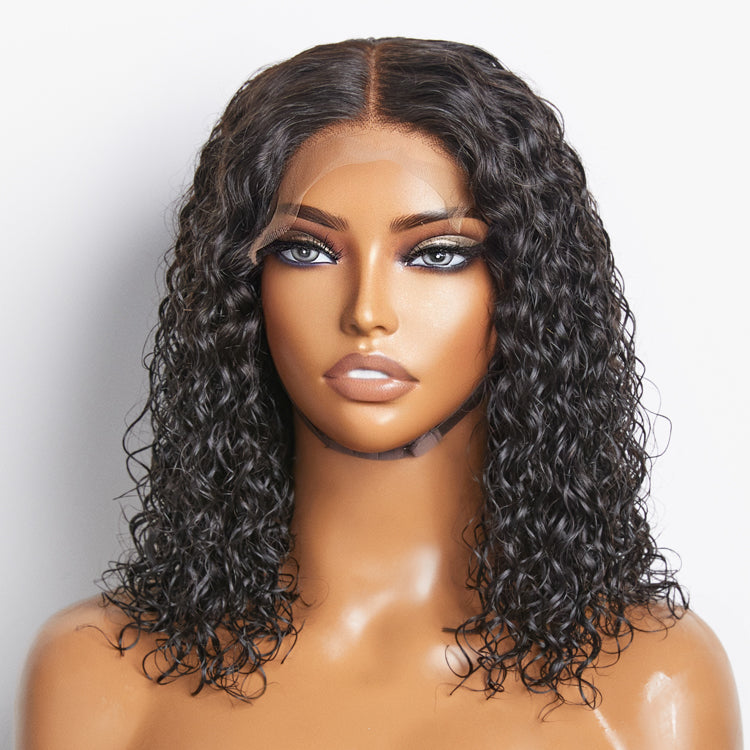 ZayZay Collections Water Wave 5x5 Frontal Lace HD Wig- Short Length