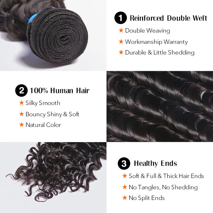 The Crown Essentials Brazilian Deep Curly Bundle
