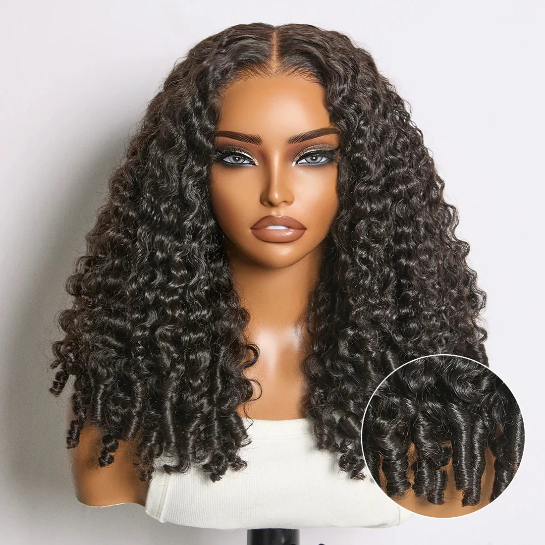 The Crown Essentials Glueless Lace Frontal 3D Cap Wig Burmese Curly