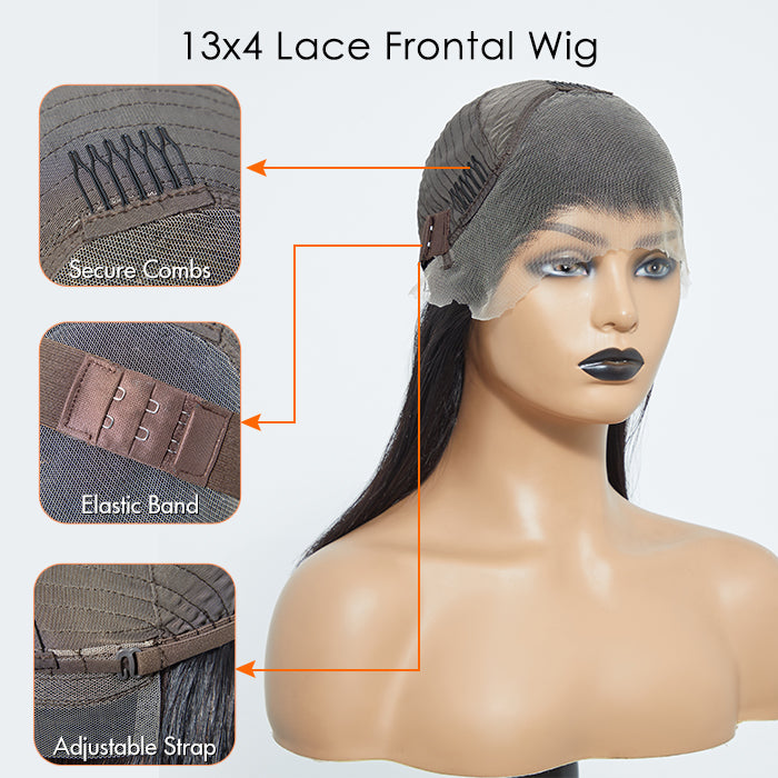 ZayZay Collections 13x4 Pre-Plucked Lace Front 150% Density Bob Wig Straight